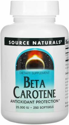 Source Naturals Beta Carotene, 25,000 IU, 250 Softgels