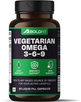 BOLDFIT Veg Omega 3 6 9 Vegetarian Supplement For Heart, Joint & Muscles Support