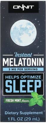 Onnit Instant Melatonin, Fresh Mint, 3 mg, 1 fl oz (29 ml)