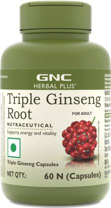 GNC Herbal Plus Triple Ginseng with Korean, American & Siberian Ginseng