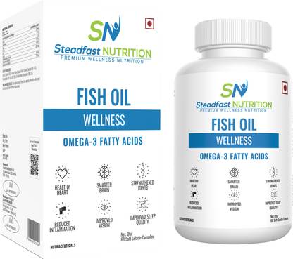 SteadfastMedishield Fish Oil Omega 3 Fatty Acids 60 Capsules