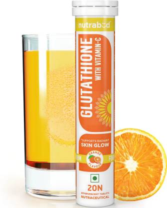 Nutrabud Glutathione 500mg & Vitamin-C Effervescent for Radiant Skin Glow