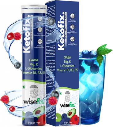 Wisefix Keto Fix Weight Loss Management Water Soluble 20 Fizzy Tablets for Men and Women