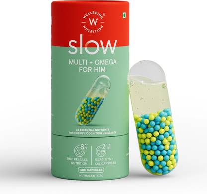 Wellbeing Nutrition Multi + Omega 3 for Him with 23 Vital Vitamins & Minerals | Multivitamin for men