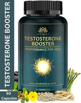 INTIMIFY Testosterone Booster Ayurvedic Capsules For Men With Ashwagandha, Safed Musli