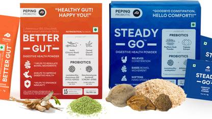 Peping Prebiotic + Probiotic Supplement for bloating, constipation, gas relief