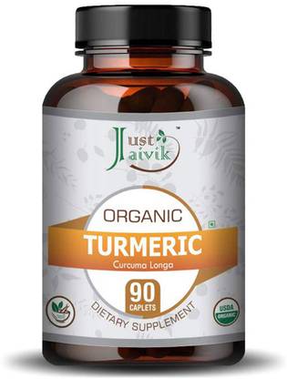 Just Jaivik Organic Turmeric Tablets - 750 mg | A Dietary Supplements