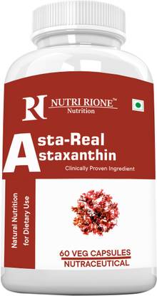 NutriRione AstaReal - Astaxanthin 6 mg 60 Veg Capsules