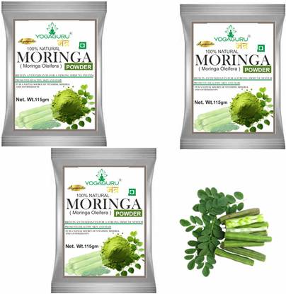 YOGAGURU MANTR Moringa Leaf Powder For Weight Loss, Powerful Vitamins 115g_pack3