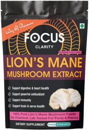 Way Of Pleasure Lions Mane Mushroom Extract For Focus, Immunity Mushroom Supplement