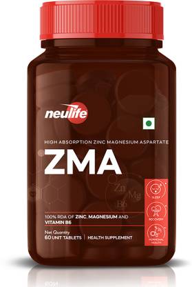 Neulife ZMA-Zinc + Magnesium + B6 for Recovery & all-round testosterone boost