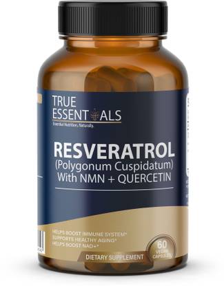 TRUE ESSENTIALS Trans Resveratrol 99.9% Pure 500mg Supplement Slow down Aging