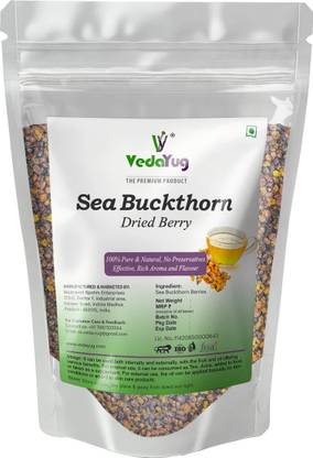 VY VedaYug Sea Buckthorn Berry Himalayan Dry Berries in Small Cut for Juices, Tea, Jam
