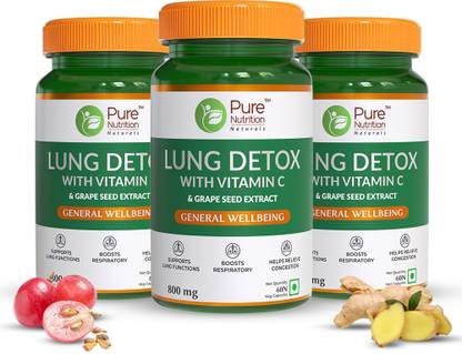 Pure Nutrition Lung Detox with Nettle & Vasaka Leaf for Cleansing Lungs & Immune Defence