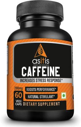 AS-IT-IS Nutrition Caffeine 200mg, 60 Capsules | Natural Stimulant | Zero Fillers | Lab-Tested