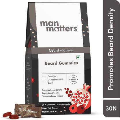 Man Matters Beard Gummies | 1 Month Pack | Improves Beard Density & Stimulates Follicles
