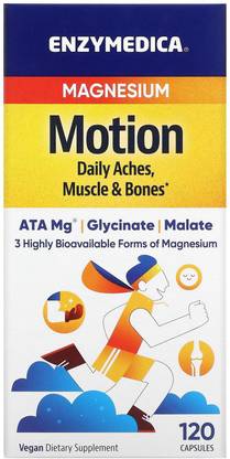 Enzymedica Magnesium, Motion, 120 Capsules