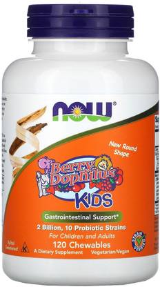 Now Foods Berry Dophilus, Kids, 2 Billion CFU, 120 Chewables