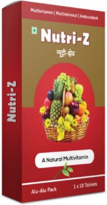 Nutri-Z Tablet with Multivitamins, Multimineral & Antioxidant for men & women, 3 Pcs