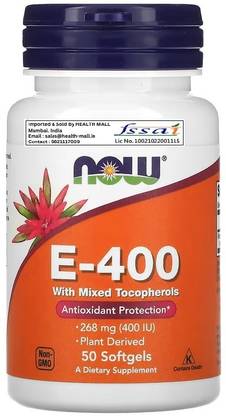 Now Foods E-400, 268 mg (400 IU), 50 Softgels