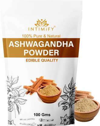 INTIMIFY 100% Natural Ashwagandha Roots Powder, Ideal For Hair Treatment, Height Growth