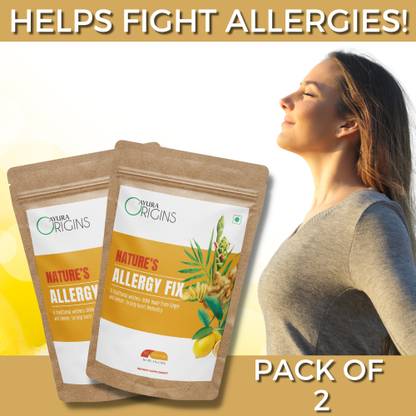 AYURA ORIGINS Nature's Allergy Fix - Supplement for Cold Cough and Allergies 50 Servings