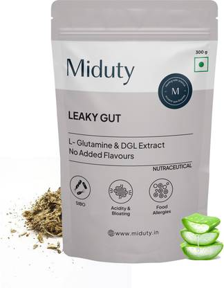 Miduty Leaky Gut Support - L-Glutamine - Acidity - Bloating - Digestion - Probiotic