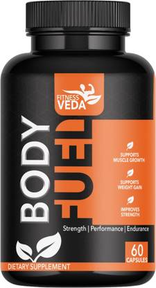 FITNESSVEDA Body Fuel for Strength, Performance and Endurance Supports Muscle Growth
