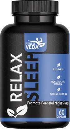 FITNESSVEDA Relax Sleep Sleep Faster Non Addictive Formula and Wake Up Refreshed .