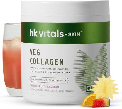 HEALTHKART hk vitals Skin Veg Collagen Powder, Vegetarian Supplement, Mixed Fruit