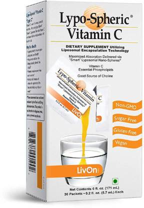 LIVON Lypo-Spheric Vitamin C Supplements Liposomal Supports Immune System - 30 Sachets