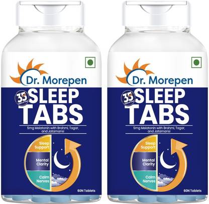 Dr. Morepen Sleep Tabs| Melatonin 3mg Sleeping Tablets | For Stress Free Deep Sleep & Calmness