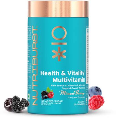 Nutriburst Health & Vitality Gummies with Multivitamins & Biotin