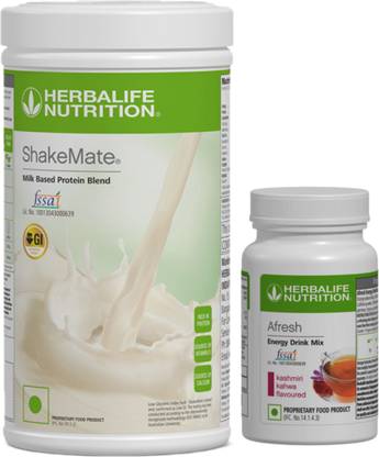 HERBALIFE Shake Mate 500GM and Afresh Enrgy Dinrik Kashmiri kahwa 50g