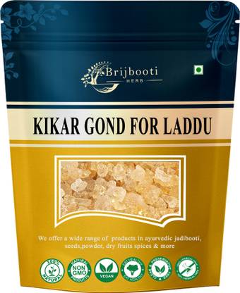BrijBooti Organic Babool Gond For Ladoo (Raw) | Kikar Gond | Gum Arabic | Babul Gond |