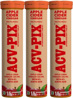 acv-pix APPLE CIDER VINEGAR EFFERVESCENT TABLET WITH MOTHER,VIT B6 & B12