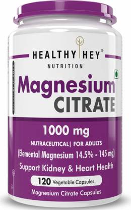 HealthyHey Nutrition Magnesium Citrate - Vegetable Capsules