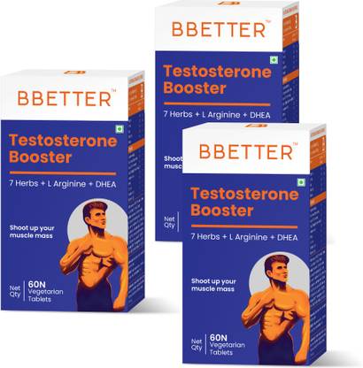 BBETTER Testosterone Booster for Men with 7 Herbs for performance & vitality