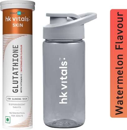 HEALTHKART HK Vitals Glutathione Effervescent Tablets with Vitamin C & E, 300ml Bottle
