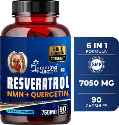Humming Herbs Resveratrol 7050mg - NMN plus Quercetin Extract - Antioxidant Supplement