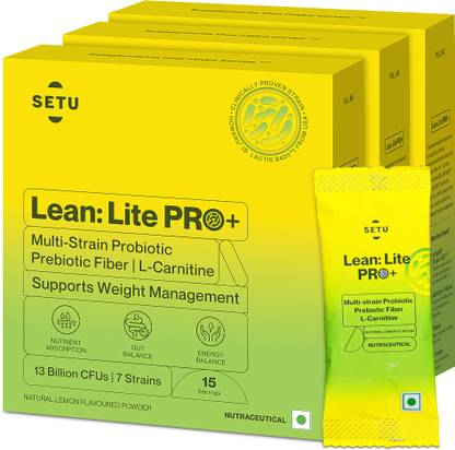 SETU Lean Lite Pro+ Gut Health Powder - Prebiotic & Probiotic to Boost Metabolism