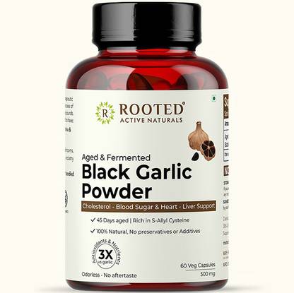 ROOTED Black Garlic Capsule, 60 Caps (30 Servings)