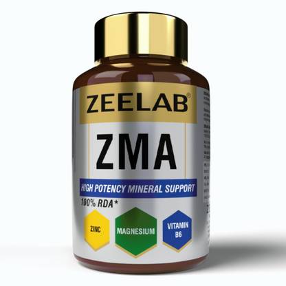 zeelab ZMA(Zinc, Magnesium Aspartate, Vitamin B6) for Improves Strength & Sleep Quality