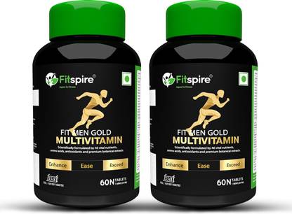 Fitspire Fit Men Gold Daily Multivitamin Tablets (pack of 2) | vitamin supplement