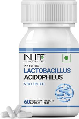 INLIFE Lactobacillus Acidophilus 5 billion CFU, Daily Probiotic Gut Health Supplement