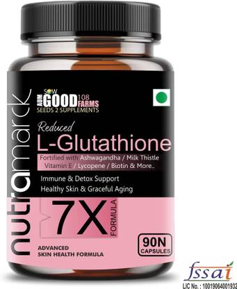 NUTRAMARCK L-Glutathione 7X Reduced Capsules for Radiant Skin & Liver Detox