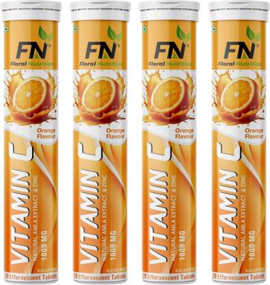 Floral Nutrition Vitamin C Amla Extract 1000mg Effervescent tablets for Immunity and Skin