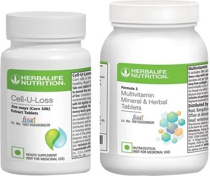 HERBALIFE MULTIVITAMIN $ MINERAL TABLET AND CELL - U LOSS TABLET COMBO PACK