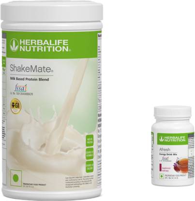 HERBALIFE Nutrition Afresh Energy Drik Mix KASMIRI KAHWA Flavour 40g and Shake Mate 500GM
