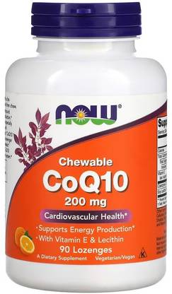 Now Foods Chewable CoQ10, 200 mg, 90 Lozenges
